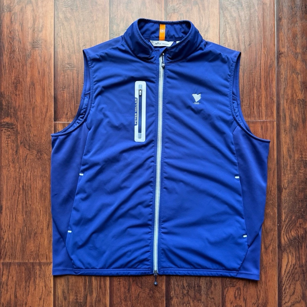Peter Millar Hyperlight Fuse Hybrid Full Zip Golf Vest Men's XL Blue Performance - Picture 2 of 16